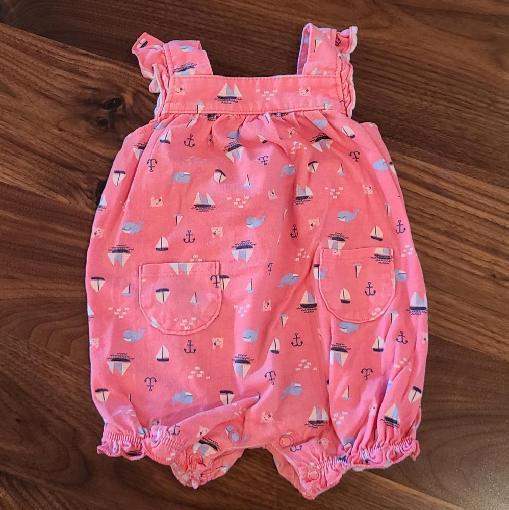 Sailboat Cotton Romper